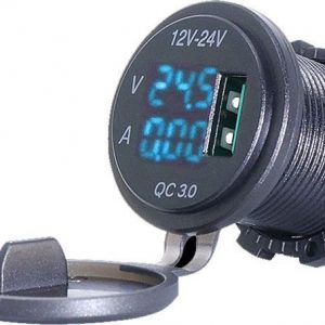 1X UGRADNA USB UTICNICA  5V/2.1A  sa V-metrom i A-metrom