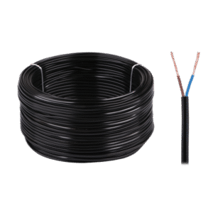 STRUJNI KABL 2X0,5mm P/L CRNI