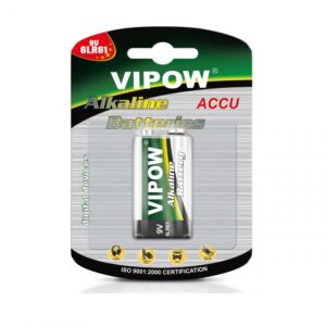 BATERIJA ALKALNA 9V ,VIPOW BLISTER