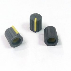 DUGME ZA POTENCIOMETAR 6mm SIVO-ZUTO