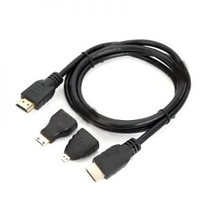 HDMI HDMI-HDMI 1,5m + 2 ADAPTERA