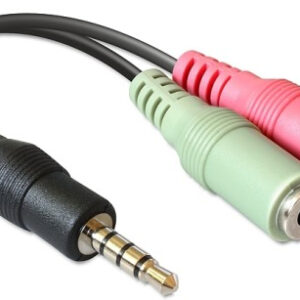 KABL Audio 3.5mm stereo (M) -2 x 3.5mm stereo (F) crni