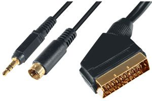KABL SKARTmuski-3,5mmMUSKI- SVHSmuski 3m GOLD