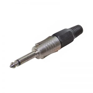 KONEKTOR 6,3mm MUSKI KABLOVSKI MONO CRNI
