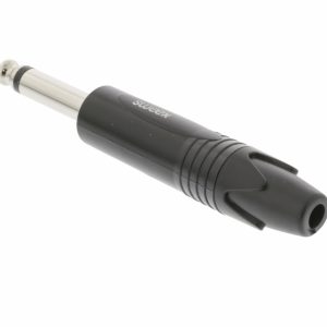 KONEKTOR 6,3mm MUSKI KABLOVSKI MONO CRNI SWOP23900B