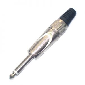 KONEKTOR 6,3mm MUSKI KABLOVSKI MONO SIVI