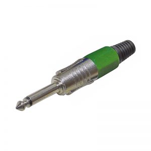 KONEKTOR 6,3mm MUSKI KABLOVSKI MONO ZELENI