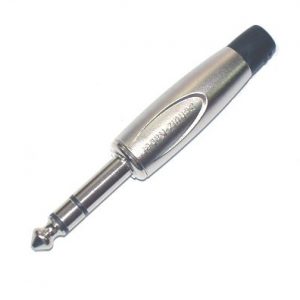 KONEKTOR 6,3mm MUSKI KABLOVSKI STEREO SIVI