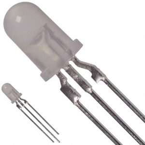 LED DIODA 3mm 3 PINA, DVOBOJNA