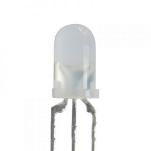 LED DIODA 5MM PLAVO-BELA, 3 PINA