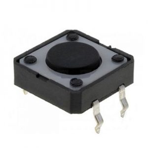 MINI TASTER 12X12 X4.3mm CRNI TACT-24N-F