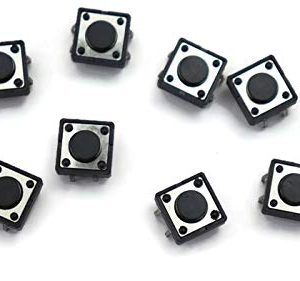 MINI TASTER 12X12 X4mm CRNI  DTS21B/6