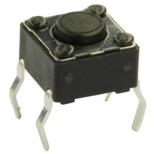MINI TASTER 6X6 X4.3mm CRNI DTS61K