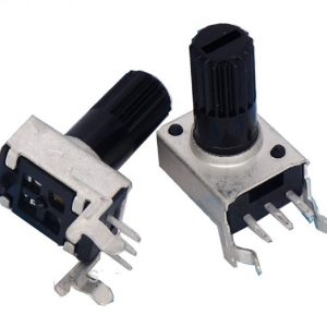 POTENCIOMETAR B10K /3PINA /HORIZONTALNI/ DUZA OSOVINA/RV09