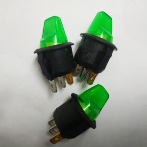 PREKIDAC 21mm OKRUGLI LED ZELENI STV10