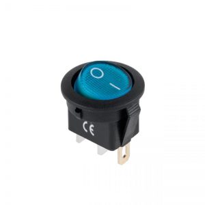 PREKIDAC PLAVI OKRUGLI LED 20mm  12V