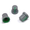 DUGME ZA POTENCIOMETAR 6mm PLASTICNO SIVO-ZELENO