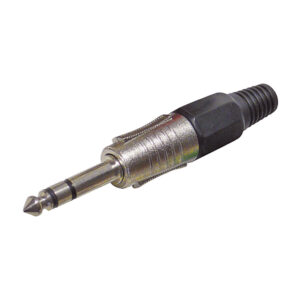 KONEKTOR 6,3mm MUSKI KABLOVSKI STEREO CRNI