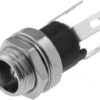 KONEKTOR DC ZENSKI SASIJSKI METALNI 2,1MM