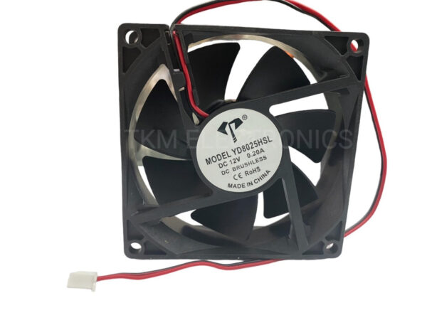 VENTILATOR 8X8 12V 25mm