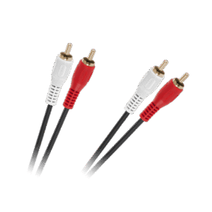 Kabl 2 x RCA - 2 x RCA 1,5 m crni 4 mm